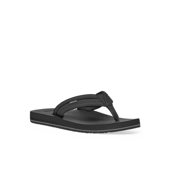 Sanuk Ziggy Flip Flops Sandals Mens 8 Black Soft Top NEW main image 7